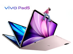 The Vivo Pad5 contains 5 MP front-facing and 8 MP rear-facing cameras. (Image source: Vivo)
