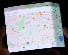 The foldable device shown in the clip is rumored to belong to Xiaomi. (Source: Evan Blass/Twitter)