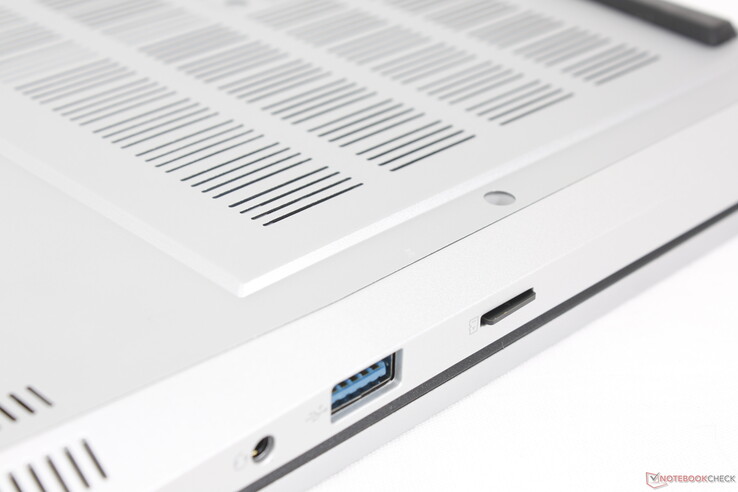Fully inserted MicroSD card sits almost flush against the edge for safe transporting