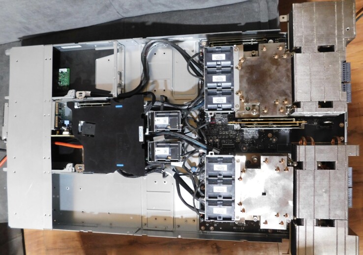 The Nvidia GH200 Grace-Hopper-powered AI server had seen better days when it was sold. (Image source: Reddit)