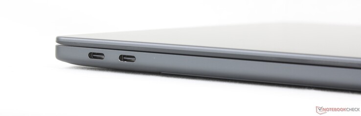 Left: 2x USB-C Thunderbolt 4 w/ DisplayPort 2.1 + Power Delivery