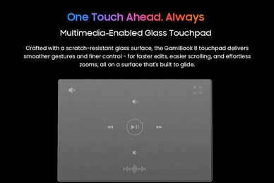 The touchpad comes with multimedia controls (Image source: Blackview)