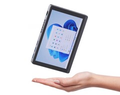 Morefine&#039;s M11 is a tablet-style mini PC with power efficient CPUs and a 7-inch touchscreen display. (Image source: Morefine)