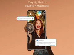 The 15-series&#039; new AI Edit Genie feature. (Image source: Realme)