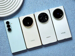 The Galaxy Z Fold7, Magic V5, Find N5 and X Fold5, from left to right. (Image source: Ice Universe)