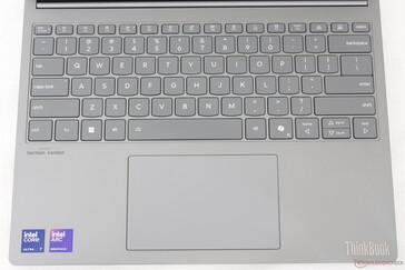 Dedicated screen extender and widget keys near the top right corner of the keyboard