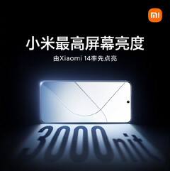 The Xiaomi 14 is said to have a 3,000-nit display. (Image source: Xiaomi)
