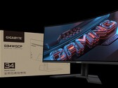 The G34WQCP has a 1500R curvature, among other similarities between it and the older G34WQC. (Image source: Gigabyte)