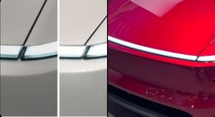 The new Model Y light bar and hood gaps may seem misaligned (Image source: ProjectRCC)