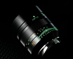 The second-generation 7Artisans 75mm f/1.25 lens features glow-in-the-dark lettering. (Image source: 7Artisans)