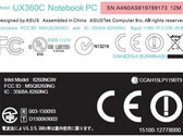 Asus Zenbook UX360C convertible FCC listing