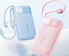 The Baseus EnerFill FC11 power bank in Blue and Pink.