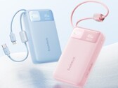 The Baseus EnerFill FC11 power bank in Blue and Pink.