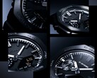 Collage of close-up images highlighting the dial texture, hour markers, and bezel of the Casio G-Shock GM-2100LXB.