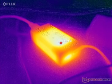 AC adapter reaches over 42 C when running demanding loads