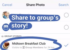 Facebook Group Stories now available worldwide (Source: Facebook Community)