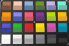 ColorChecker: The reference colour is displayed in the lower half of each area of colour
