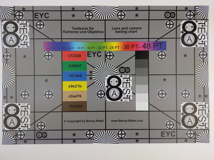 HTC U11: picture of the test chart