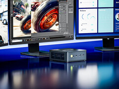 The NucBox M5 Ultra starts at $249.99. Pictured: a promo picture of the mini PC. (Image source: GMK)