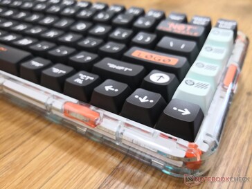 Plastic base twists and creaks more readily when compared to most other mechanical keyboards