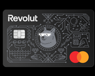 The Revolut Mastercard with LEDs. The eyes light up during payment.