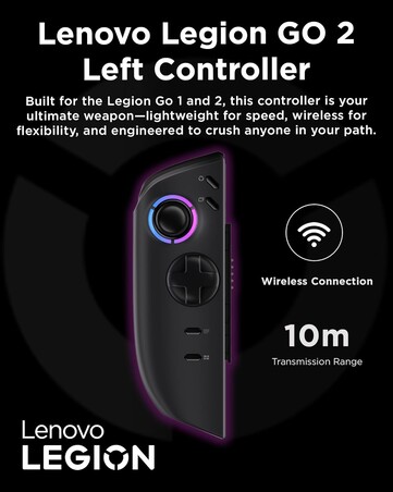 The Legion Go 2 Left Controller costs less than the right controller. (Image source: Lenovo)