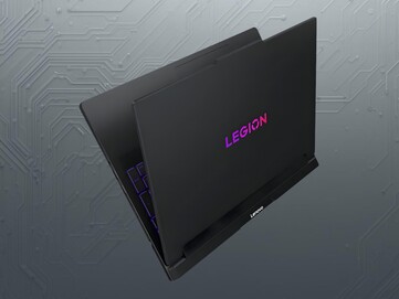 16-inch Lenovo Legion Pro 7 OLED gaming laptop back lid shown (Image source: Lenovo with edits)