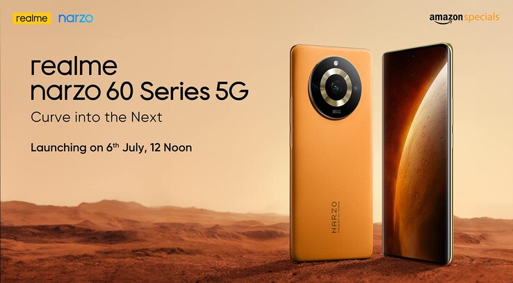 The Narzo 60 series gets a display teaser on Amazon. (Source: Realme via Amazon)