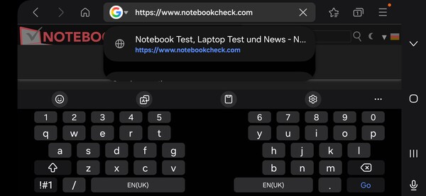 Keyboard landscape