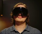 Gamer shown wearing Steam Frame VR headset