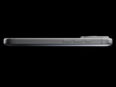 There are multiple versions of this promotional video. Pictured: a side view of the iPhone 17 Pro Max.