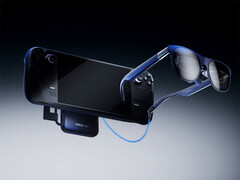 The Neo is basically a magnetic power bank with display passthrough feature for AR glasses. Pictured: a promo picture of the accessory. (Image source: Xreal - edited)