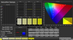 CalMAN: Color saturation (after calibration)