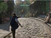 Fable protagonist kicking a chicken. (Image source: Xbox on YouTube, screenshot)