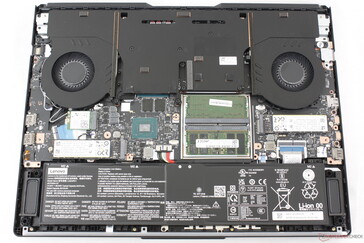 Bottom cover and aluminum plate fan cover removed