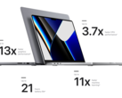 The 16-inch M1 Max gets a new high-power mode, but the 14-inch model misses out. (Image: Apple)