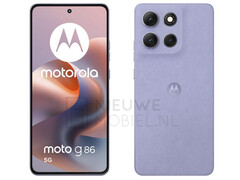 The Moto G86 is somewhat of a departure from the Moto G85 in terms of design. (Image source: via Nieuwe Mobiel)