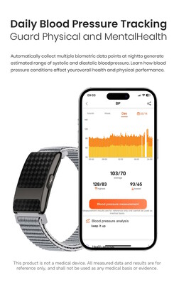 The manufacturer notes that blood pressure monitoring provides estimates rather than true measurements