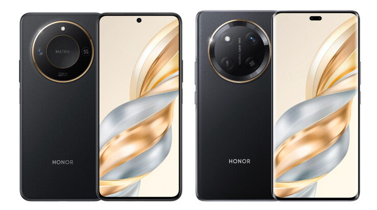 The Honor X60 and X60 Pro from left to right. (Image source: Honor)