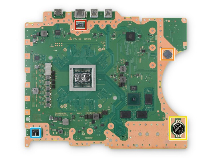 The CMOS battery is a small 3V CR2032 cell. (Image source: iFixit)