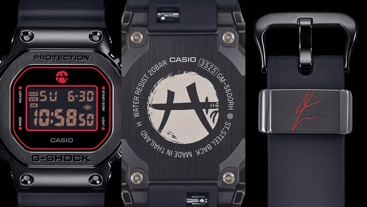 The Casio G-Shock x Rui Hachimura GM5600RH-1 watch. (Image source: Casio)