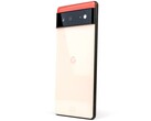 Rear view of the Google Pixel 6 showing the G logo and the black camera bar