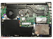 The view of the internal components once the bottom case is removed.