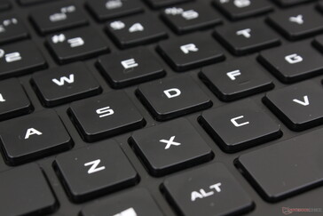 The new optical-mechanical keys have deeper travel and are much louder than the typical membrane-based keys