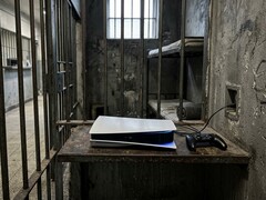 PS5 console shown in jail cell