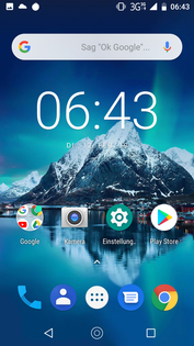 Default home screen