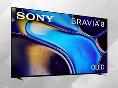 The 55-inch Sony Bravia 8 OLED TV front side at angle (Image source: Costco)
