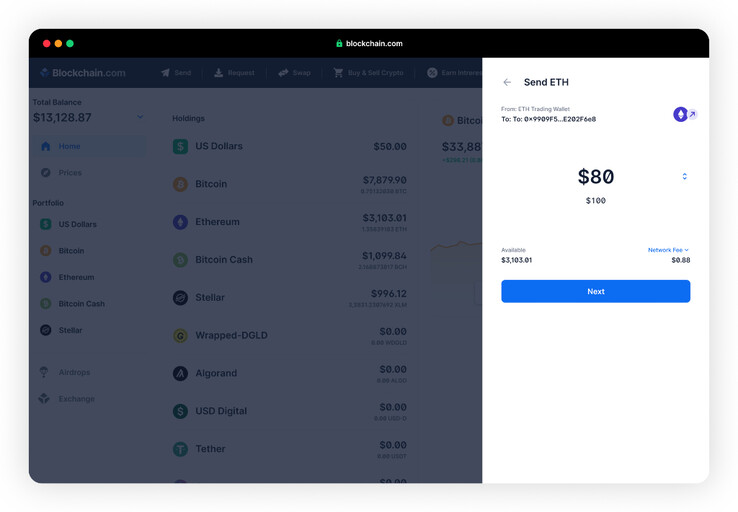 Blockchain offering fee-free donations for California wildfire relief (Image source: Blockchain.com)