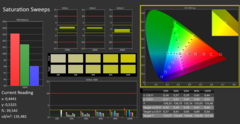 Calman ColorChecker: Native display mode - saturation