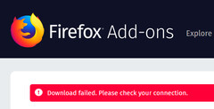A user may see this message when trying to get their missing extension(s) back. (Source: Mozilla)